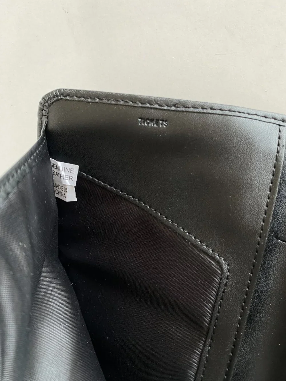 Vintage Samsonite Black Leather Travel Wallet Passport Organizer Card Holder
